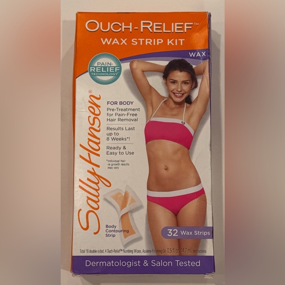 Sally Hansen Ouch Relief Wax Strip Kit, 32 Wax Strips - Picture 1 of 5